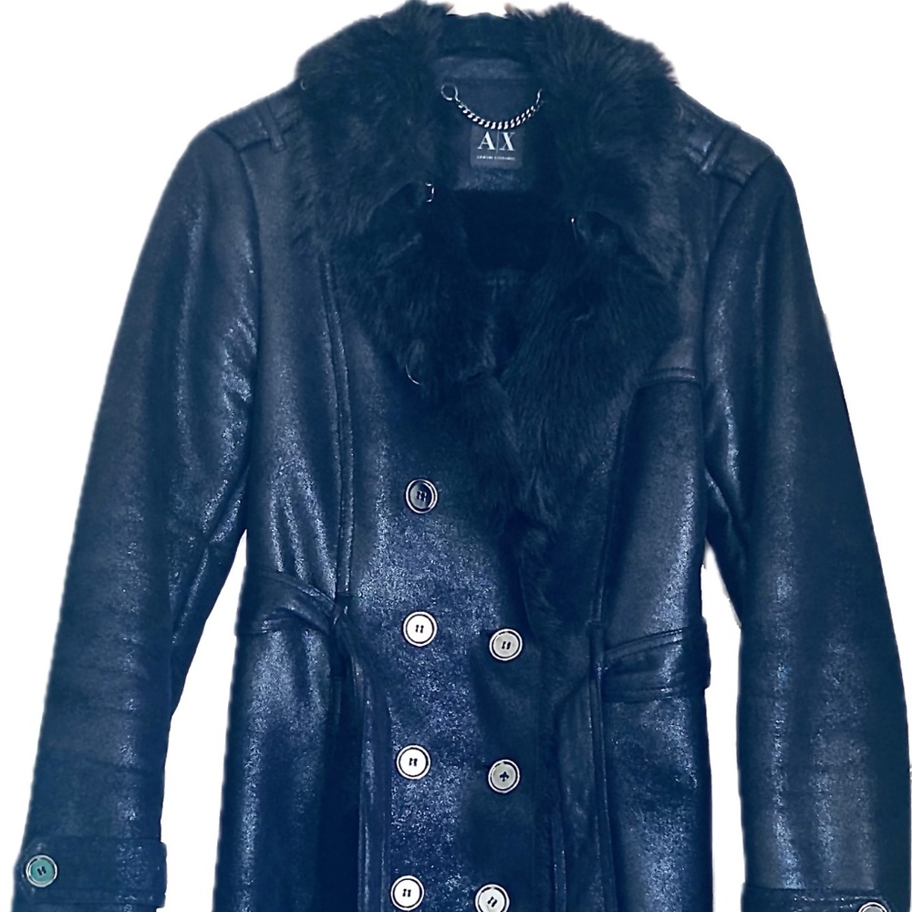 Armani Exchange Faux Shearling Coat